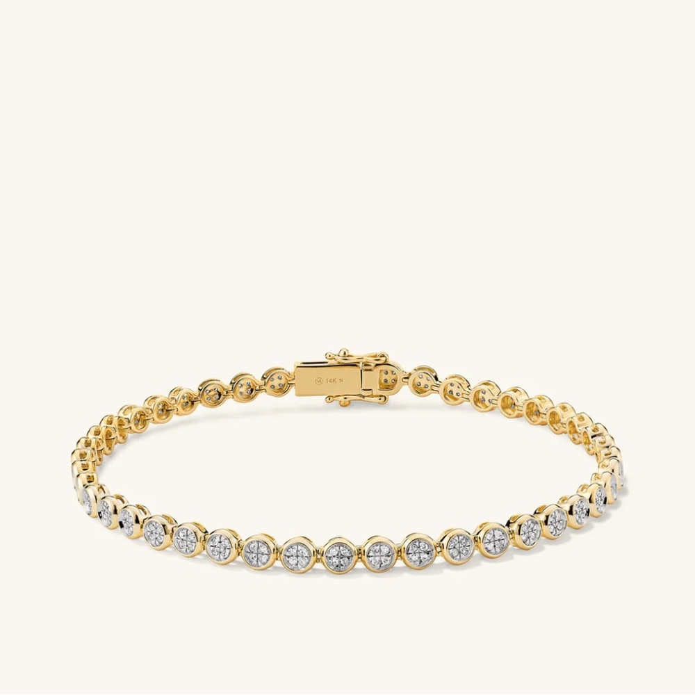 Mejuri Diamond 14k Gold Tennis Bracelet Size 6, 6 inches (Small Wrist) Classic